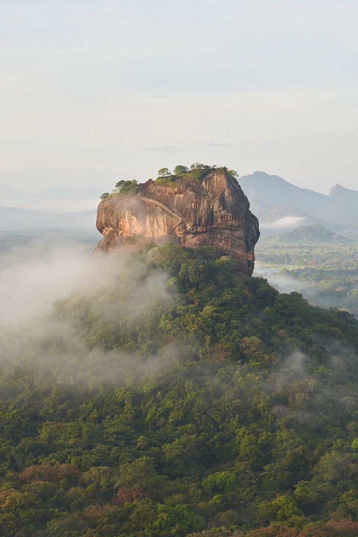 Misty Sunrise over Sigiriya Rock